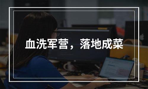 血洗军营，落地成菜