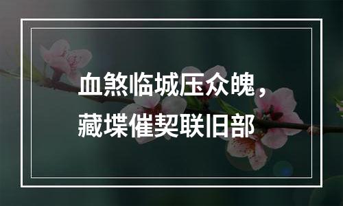 血煞临城压众魄，藏堞催契联旧部