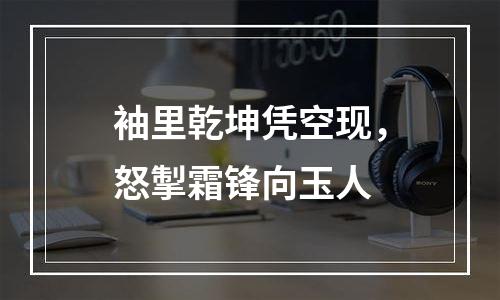 袖里乾坤凭空现，怒掣霜锋向玉人