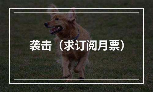 袭击（求订阅月票）