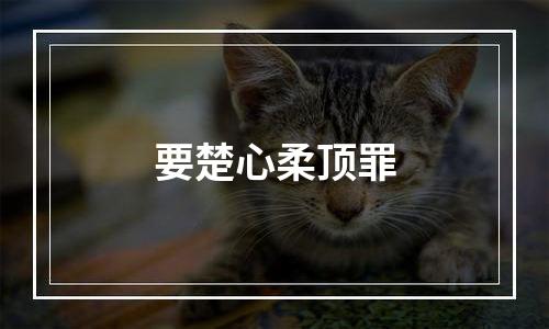 要楚心柔顶罪