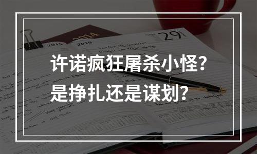 许诺疯狂屠杀小怪？是挣扎还是谋划？