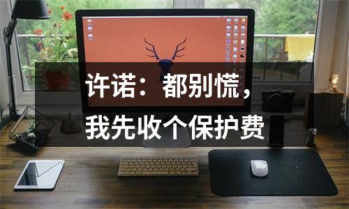 许诺：都别慌，我先收个保护费