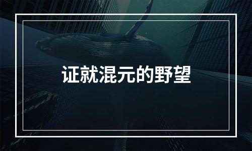 证就混元的野望