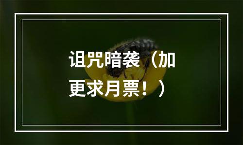 诅咒暗袭（加更求月票！）