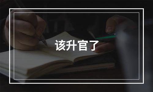 该升官了