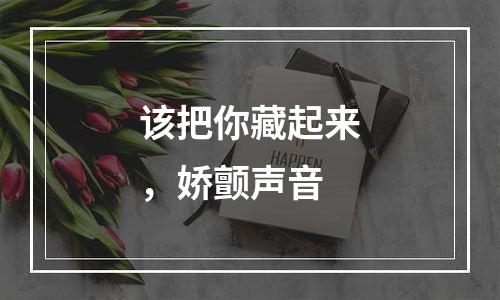 该把你藏起来，娇颤声音