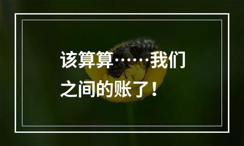 该算算……我们之间的账了！