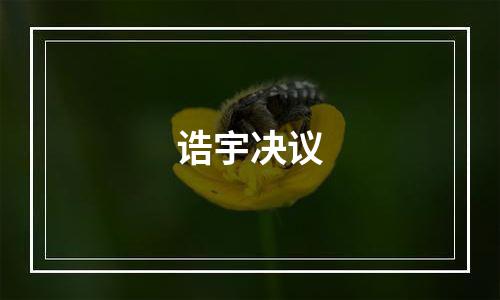 诰宇决议