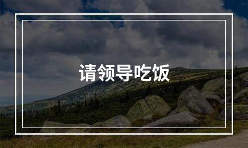 请领导吃饭