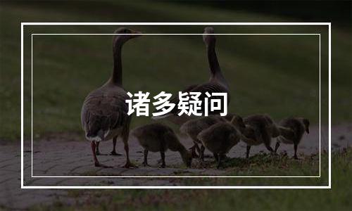 诸多疑问