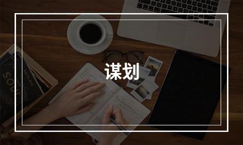 谋划