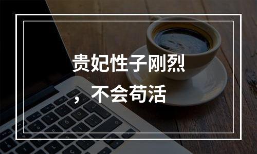 贵妃性子刚烈，不会苟活