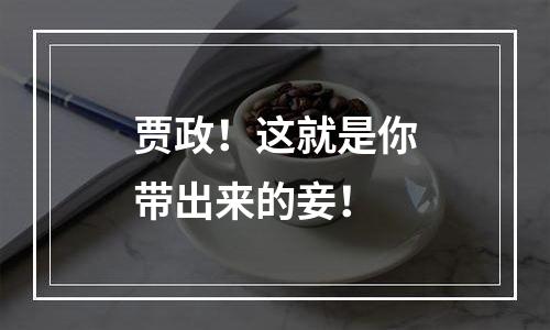 贾政！这就是你带出来的妾！