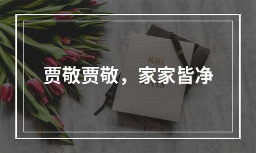 贾敬贾敬，家家皆净