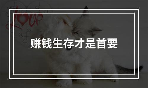 赚钱生存才是首要