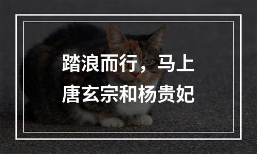 踏浪而行，马上唐玄宗和杨贵妃