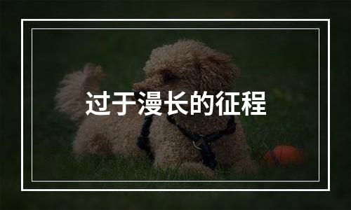 过于漫长的征程