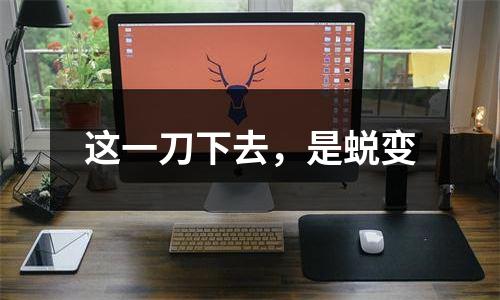 这一刀下去，是蜕变