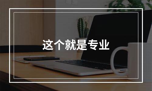 这个就是专业
