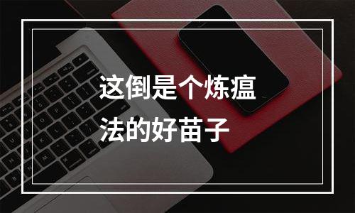 这倒是个炼瘟法的好苗子