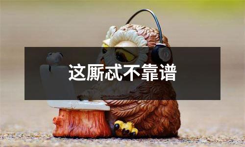 这厮忒不靠谱