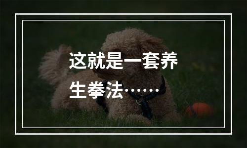 这就是一套养生拳法……