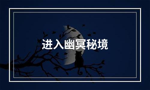 进入幽冥秘境