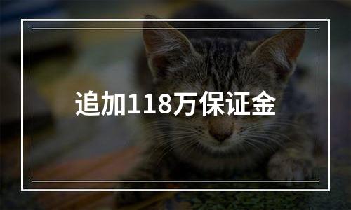 追加118万保证金