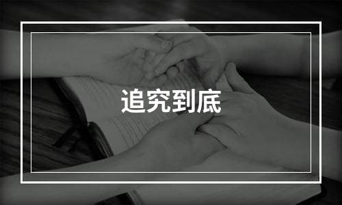 追究到底