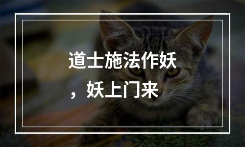 道士施法作妖，妖上门来