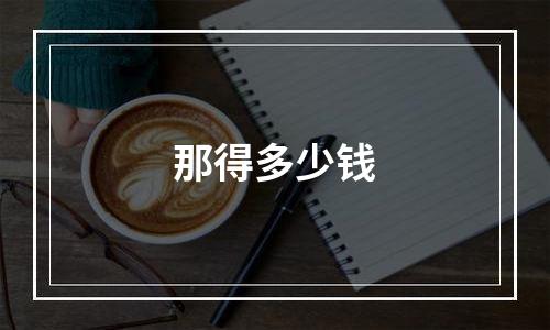 那得多少钱