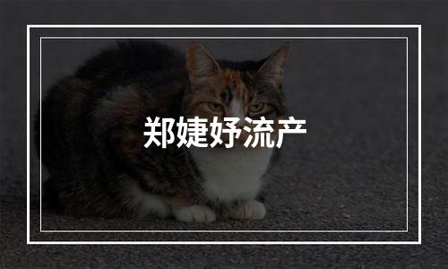 郑婕妤流产