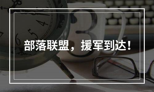 部落联盟，援军到达！