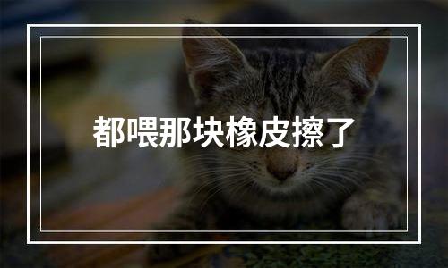 都喂那块橡皮擦了