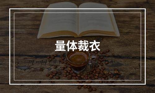 量体裁衣