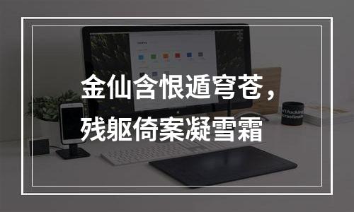 金仙含恨遁穹苍，残躯倚案凝雪霜