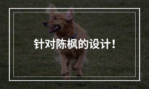 针对陈枫的设计！