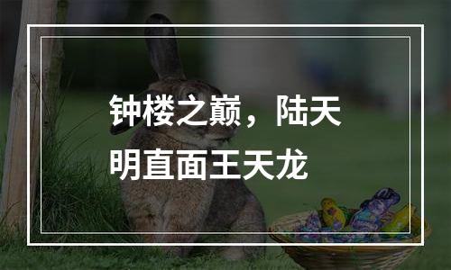 钟楼之巅，陆天明直面王天龙