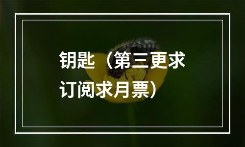 钥匙（第三更求订阅求月票）