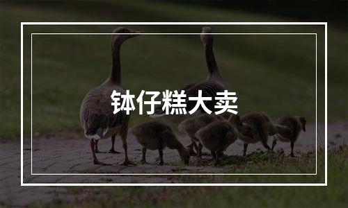 钵仔糕大卖