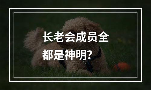 长老会成员全都是神明？