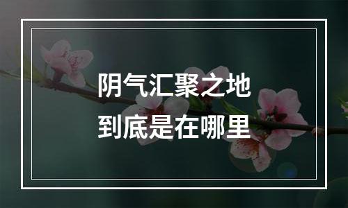 阴气汇聚之地到底是在哪里