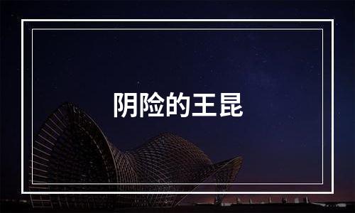 阴险的王昆