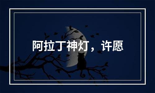 阿拉丁神灯，许愿