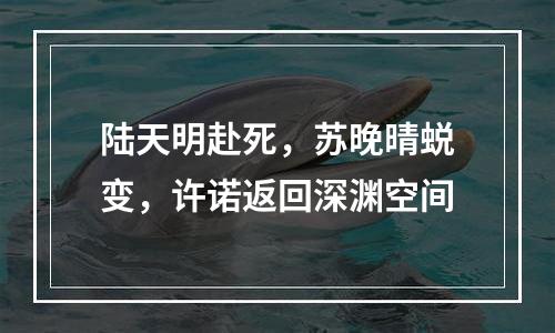 陆天明赴死，苏晚晴蜕变，许诺返回深渊空间