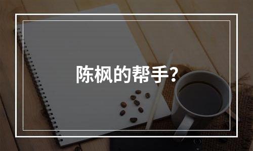 陈枫的帮手？