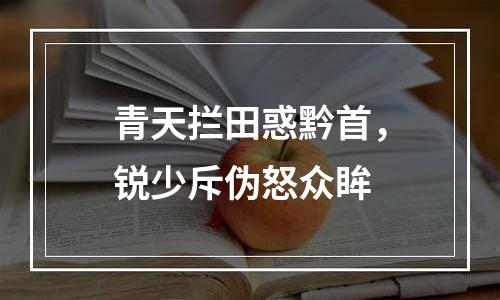 青天拦田惑黔首，锐少斥伪怒众眸