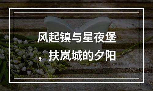 风起镇与星夜堡，扶岚城的夕阳