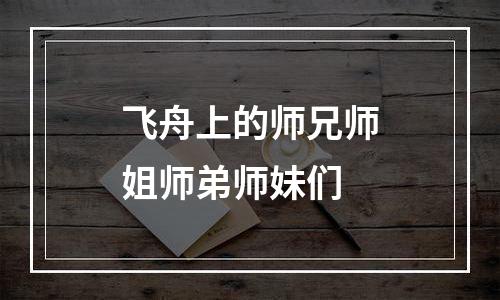 飞舟上的师兄师姐师弟师妹们